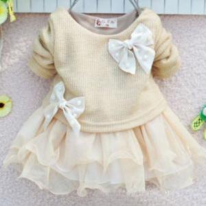 PINK Newborn Tutu Dress with Bows -..