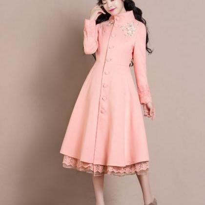 Pink Overcoats for Women Pink Dress..