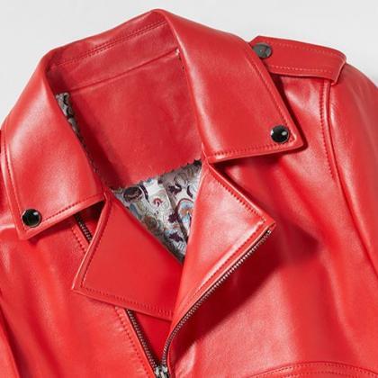 Red Leather Jacket Twining Emma Swa..