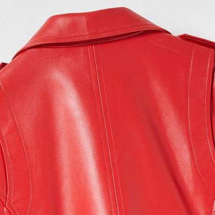 Red Leather Jacket Twining Emma Swa..