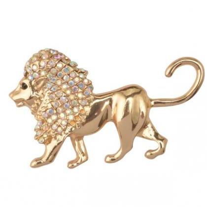 Golden Brooch for Women Golden Lion..