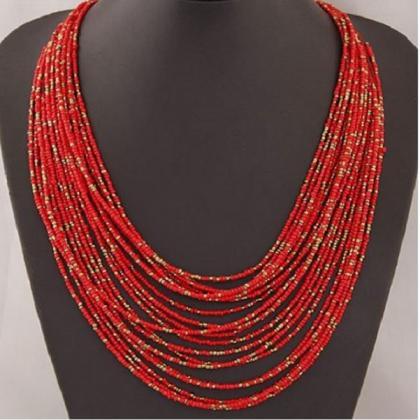 Rsslyn New Necklaces for Women Red ..