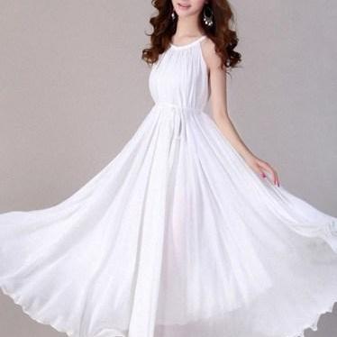 White Dress Maxi Sleeveless White D..