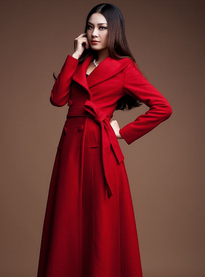 ankle length wool coat