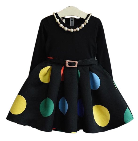 multicolor polka dot dress