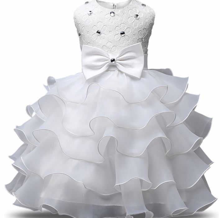 white gown for baby girl