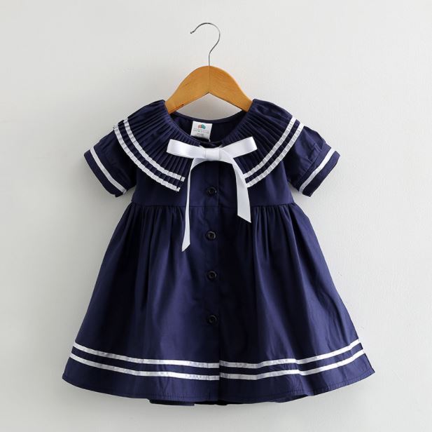 navy sailor dress girl