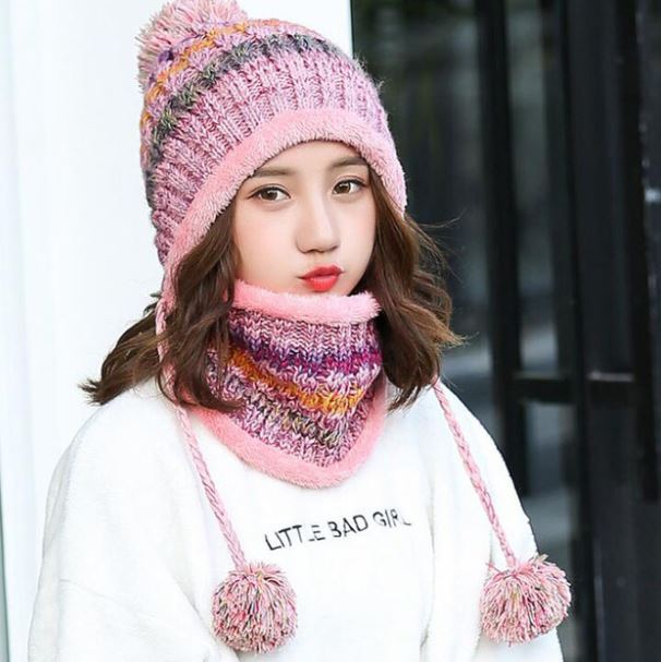 girls pink winter hat