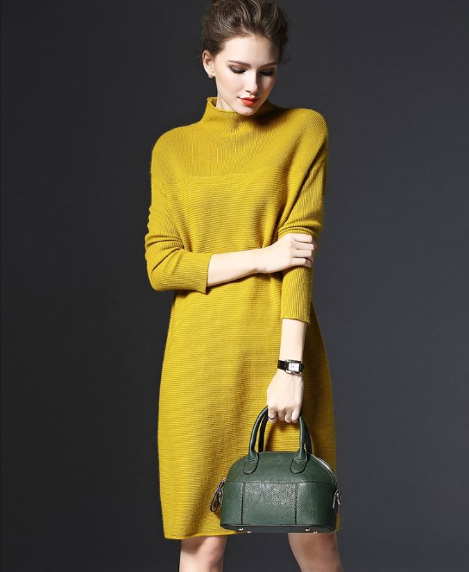 yellow winter dress