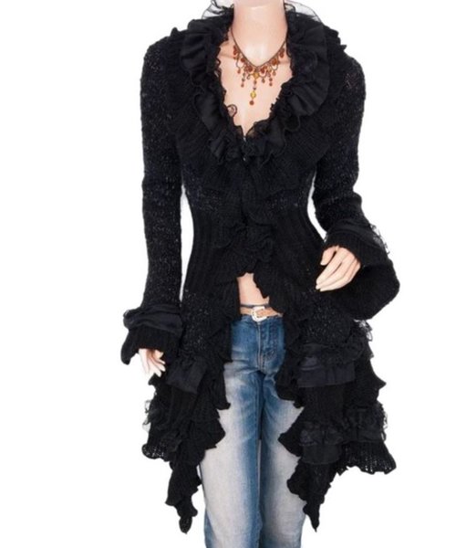 womens long black cardigan sweater