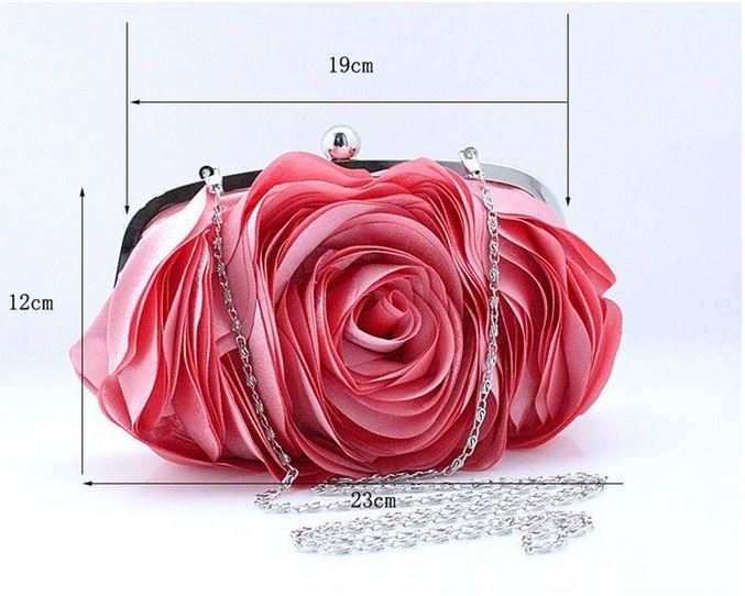 rose clutch purse