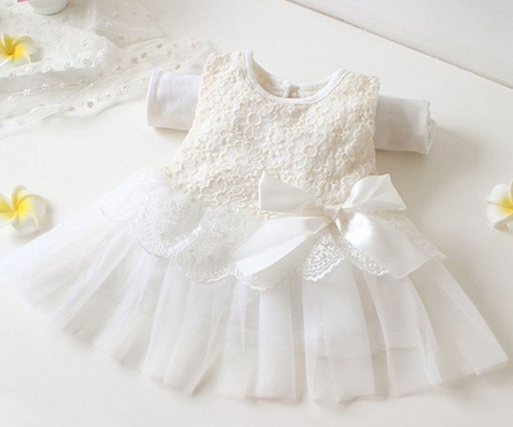 white baby dress