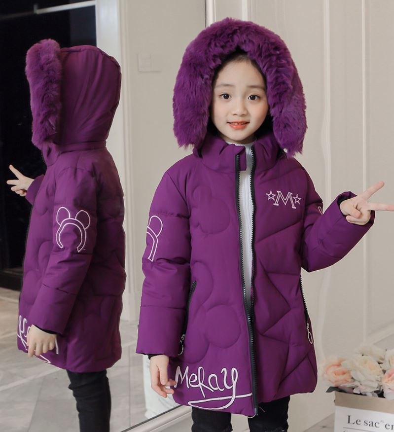 Little Meray Girl Purple Jackets For Winter Season Outerwear For Tween ...