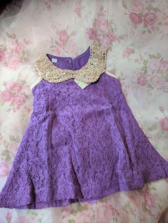 newborn purple dress