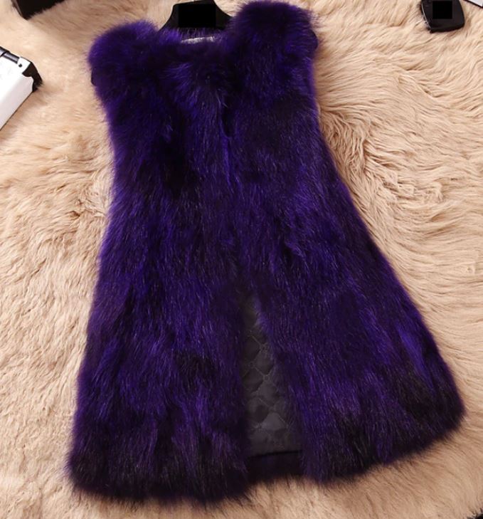 plus size purple vest