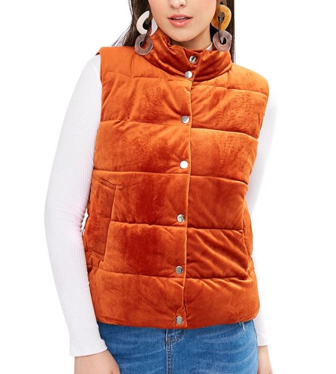 orange winter vest