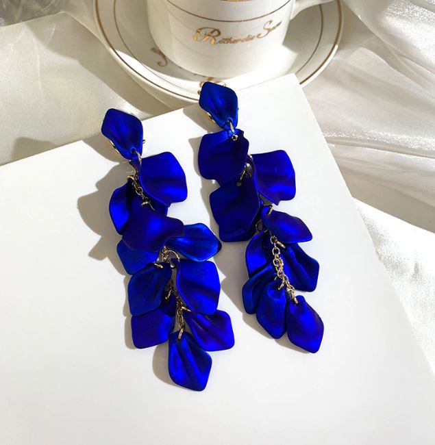 Free Shipping Royal Blue Earrings for Women Royal Blue Dangling Earrings New Jewelries 2020 Fashion Earrings for Women