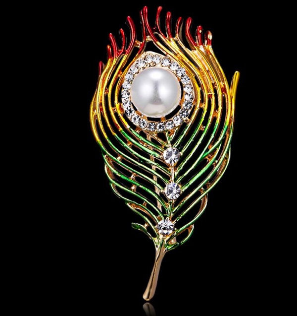 Rsslyn Brooch for Women and Men Peacock Design Fashion Clothes Pin Wedding Jewelries