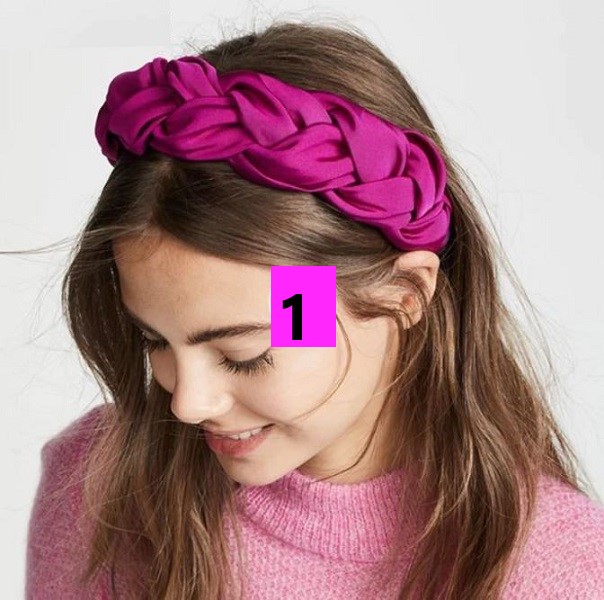Rsslyn Hotpink Headband Braided Magenta Headpieces Casual and Formal Accessories Fixed Turban