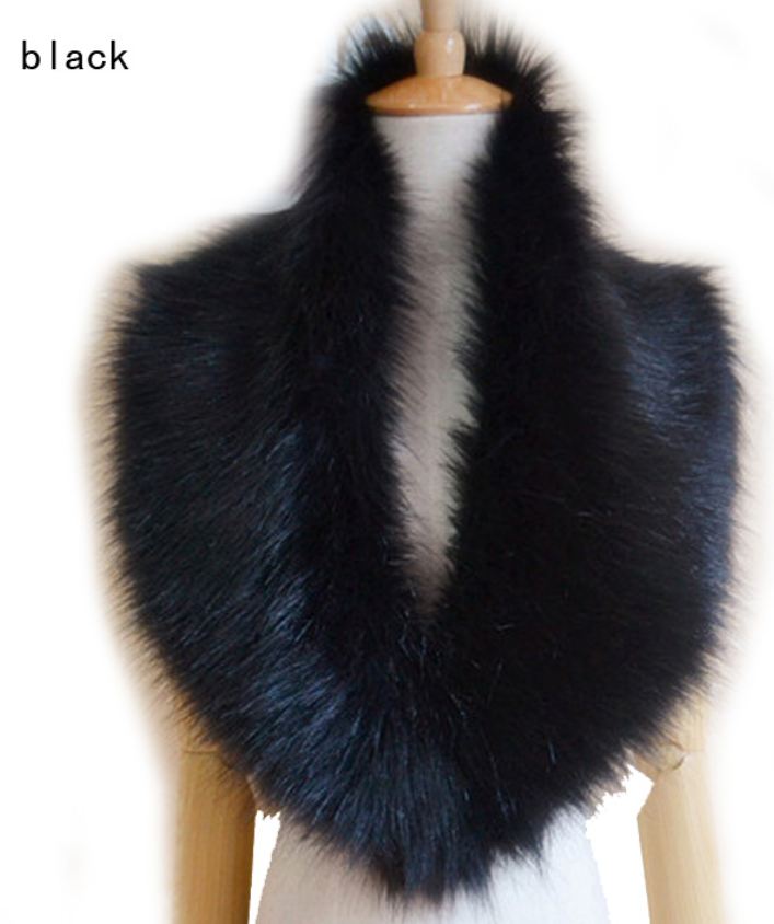 faux fur collar scarf