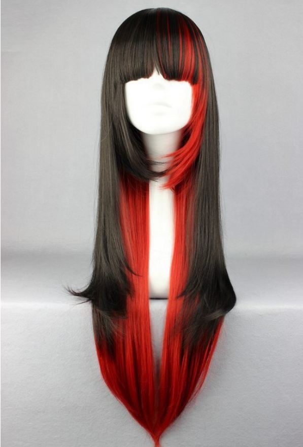 anime red wig