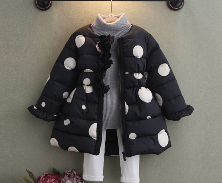 girls black winter coat