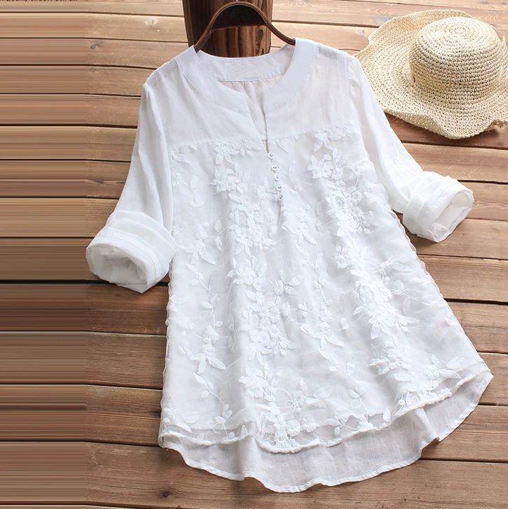 white linen tops for ladies