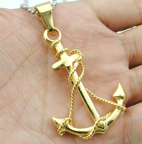 18k Anchor Pendants Gold Pendants For Men And Women On Luulla