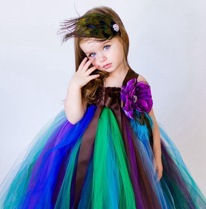 peacock dress for kids