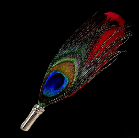 peacock brooch pin