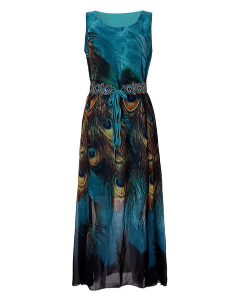 peacock maxi