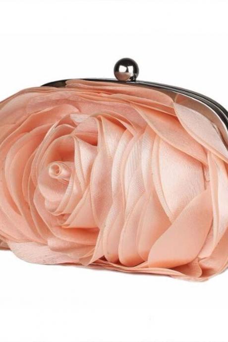 Peach Purse for Party Orange Purse Bridesmaids Peach Color Handbags