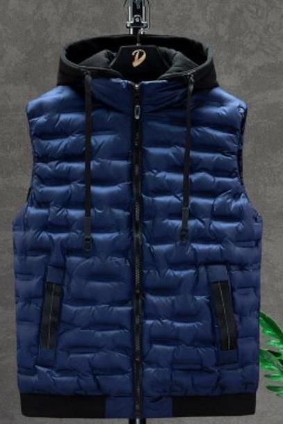 Rsslyn Blue Vests for Boys Vests for Men Casual Waistcoat Winter Vests