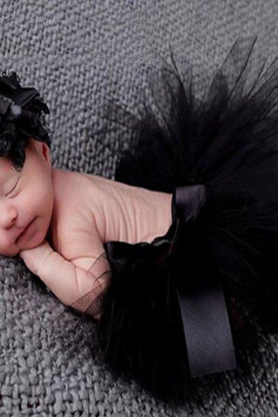 Black Dress Black Skirts Preemie Baby Dress for Baby Girls Newborn Outfit Black Skirts 0-3 Months Ready for Shipping Newborn Props