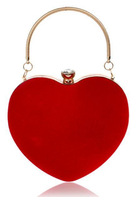 RSS Fashion 2018 Red Clutch for Women Big Heart Tote High Quality Luxury Clutch Red Hearts