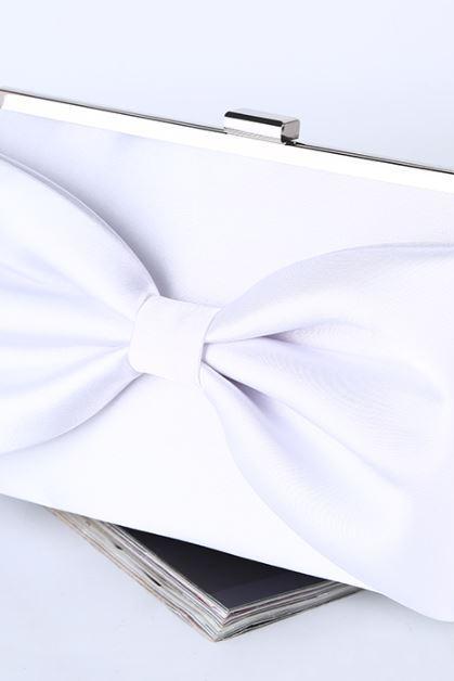 Wedding Purse White Clutch for Brides White Shoulder Bags Bridal White Purse Ready for Shipping White Handbags