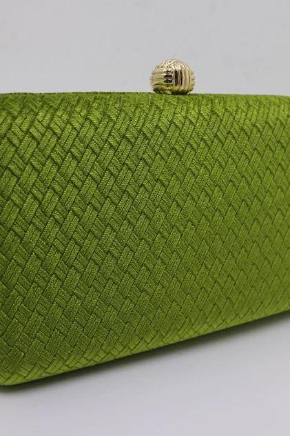 Royal Green Velvet Bags Basket Weave Suede Hard Box Clutch for Women-Green Bags Evening Clutches and Handbags for Women-