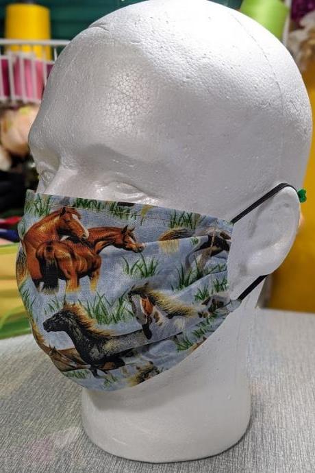 3pcs Large Size Facemasks for Men 1pc Printed Horses Cowboy Masks 2ps Solid Handmade by Lyn from RudelynsSariSariStore.com