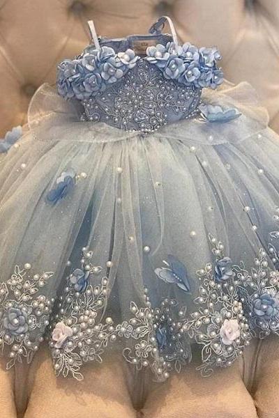 Rsslyn New Blue Pageant Dresses Ballgown Dress Father and Daughter Dance Luxury Clothes for Baby Dresses for Any Occasions