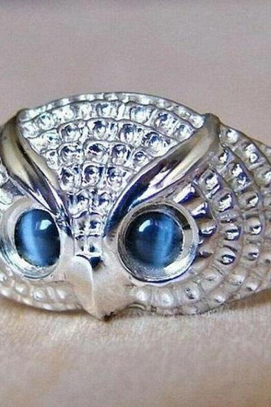 Rsslyn Large Owl Rings Fashion Cocktail Rings Satisfied Owl Finger Rings