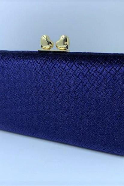 Rsslyn Royal Blue Bags for Women RSS5-372021 Unique Basket Weave Style Prom Bags Evening Bags