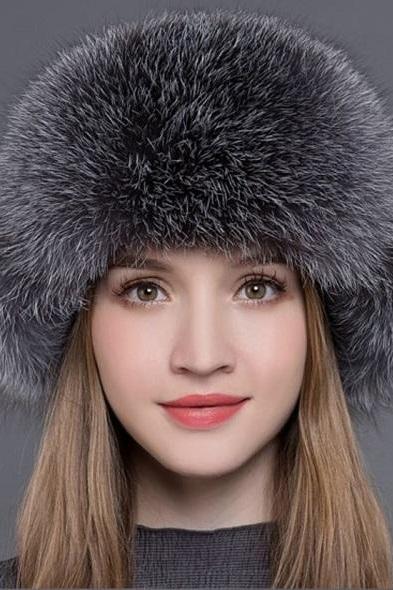 Rsslyn Free Shipping Russian Fur Hats for Women RSS1-382021 100% Real Gray Raccoon Fur Winter Hats for Women