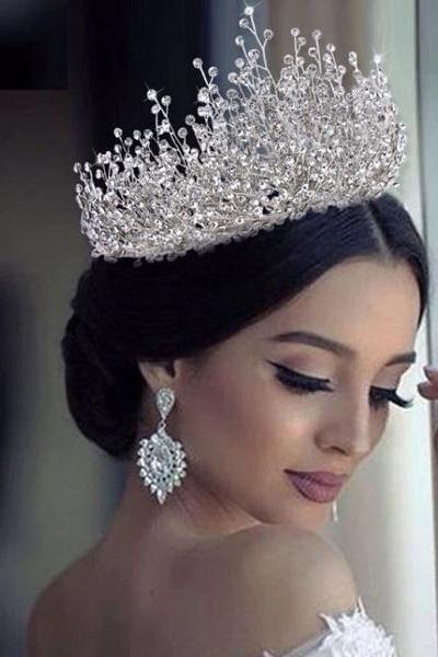 Rsslyn Tiaras for Women Faux Diamonds Headpieces for Beautiful Bride-Fashion Wedding Accessories