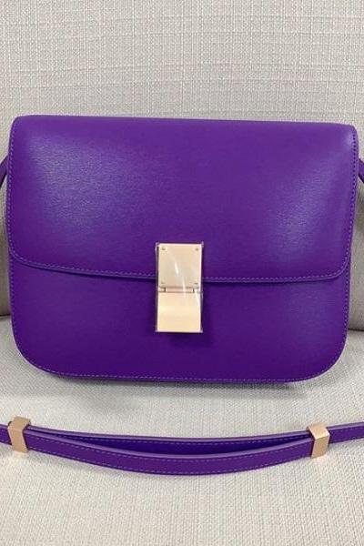 Rsslyn Purple Shoulder Bags with Free CC Brooch