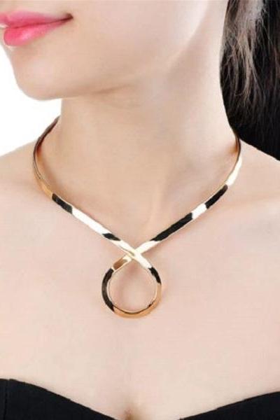 Rsslyn Infinity Chokers for Women-Golden Collar for Women