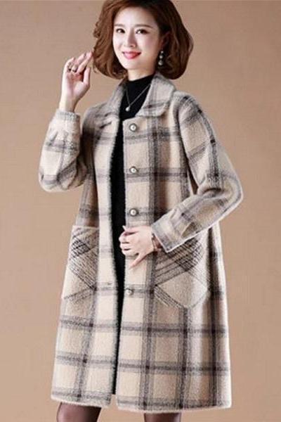 Rsslyn Autumn Wear for Women Fashion Blazers Warm Soft Mink Cashmere
