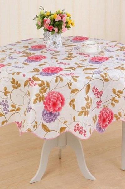 Rsslyn 4 Color Floral Table Cover for Round Table Home Accent Nordic Homes