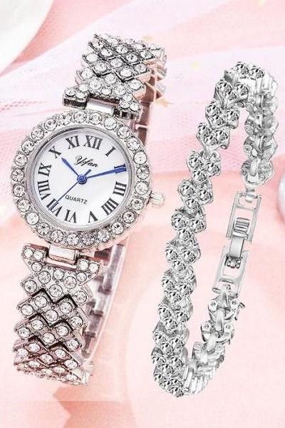 Rsslyn New Silver Watches and Bracelet for Women and Girls Bracelets Girls Watches