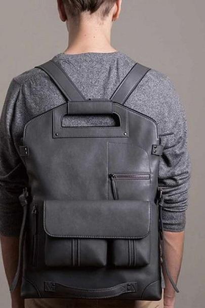 Rsslyn Gray Backpack for Men Boys Rucksack Computer Laptop Carrier