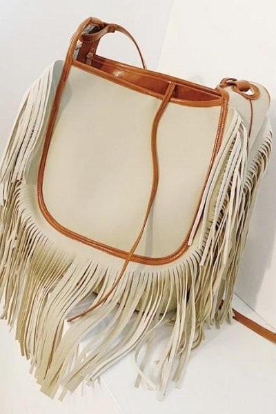 Rsslyn Beautiful Leather Bags for Women-On Hand Ready for Shipping Fringe Handbags